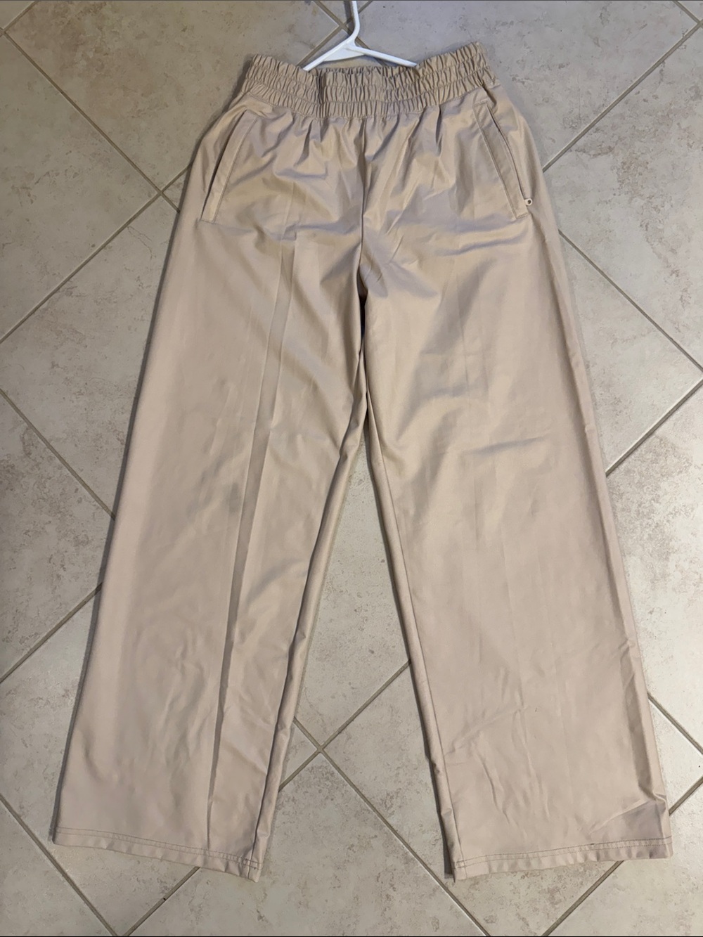 Women’s Offline by Aerie pleather Stretch Straight-Leg Pants - beige